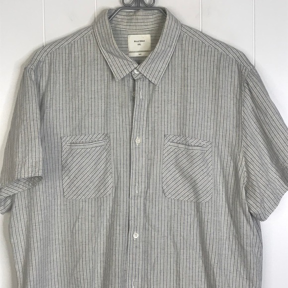 Billy Reid Men's Short Sleeve Buttondown Cotton/Linen‎ Shirt SZ XXL - Picture 6 of 8